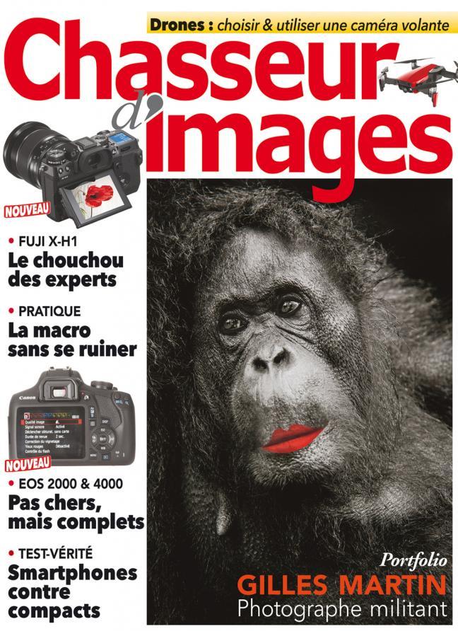 Couverture de Chasseur d'images avec photographie de Gilles Martin en une.