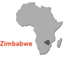 Le Zimbabze se situe au sud ouest de l’Afrique